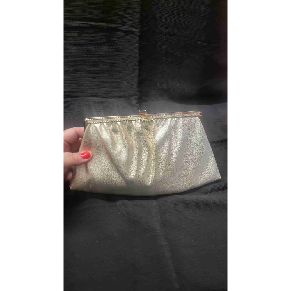 Vintage Ande Gold Metallic Evening Clutch